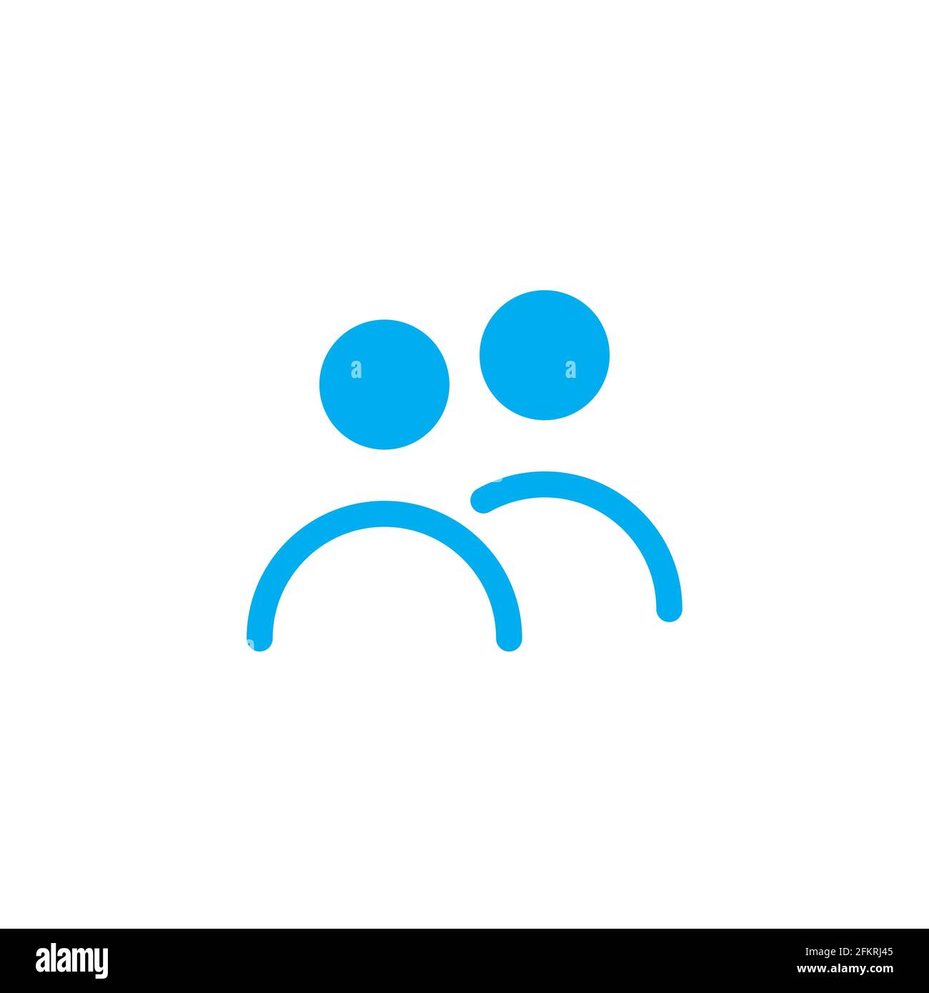 Due icone utente. Vettore umano. Profilo della persona. Icona avatar. Simbolo utente Web. Segno uomo. Illustrazione vettoriale stock isolata su sfondo bianco. Illustrazione Vettoriale