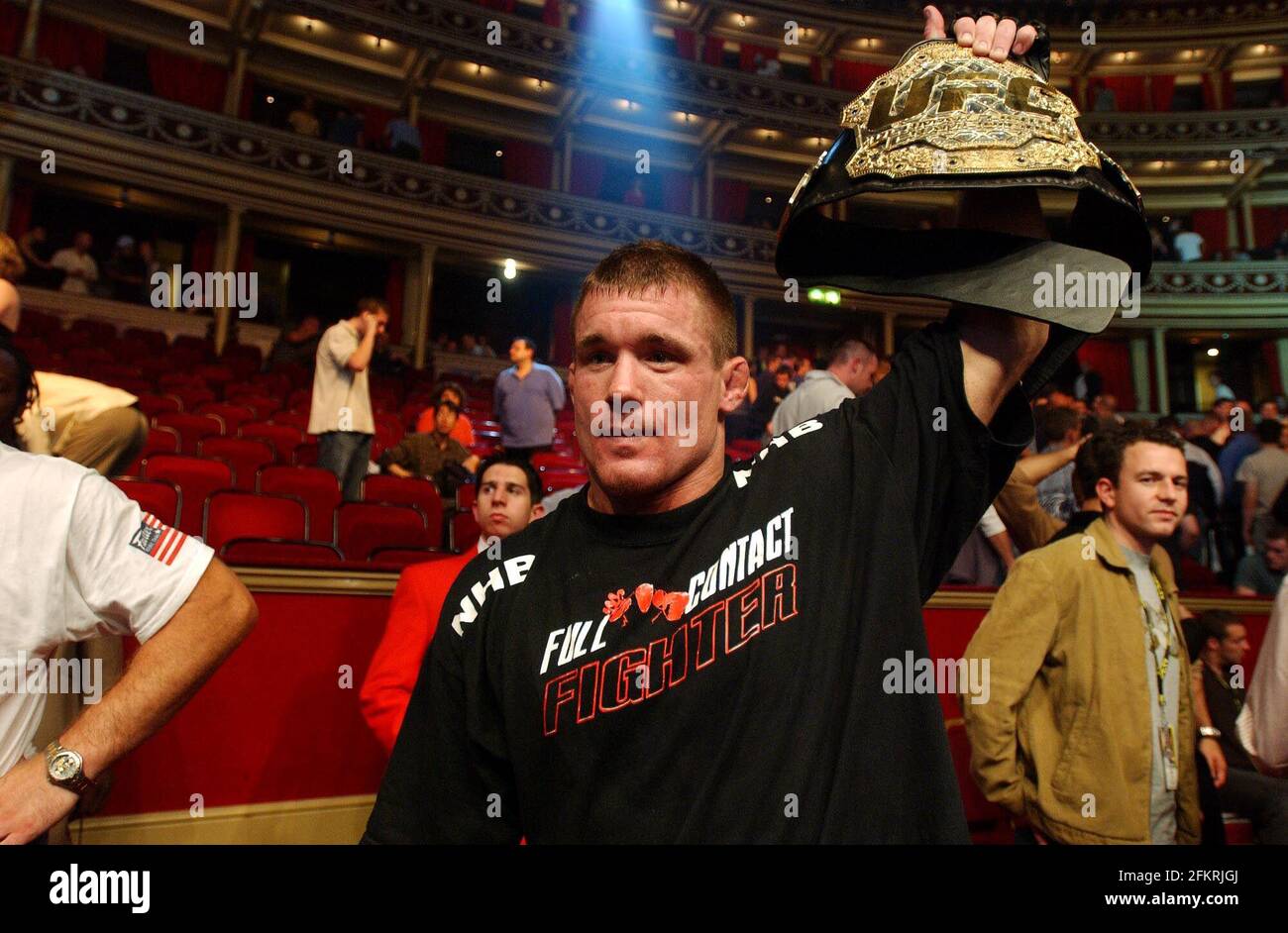 UFC campione di pesi Welterweight Matt Hughes.13 luglio 2002 foto Andy Paradise Foto Stock