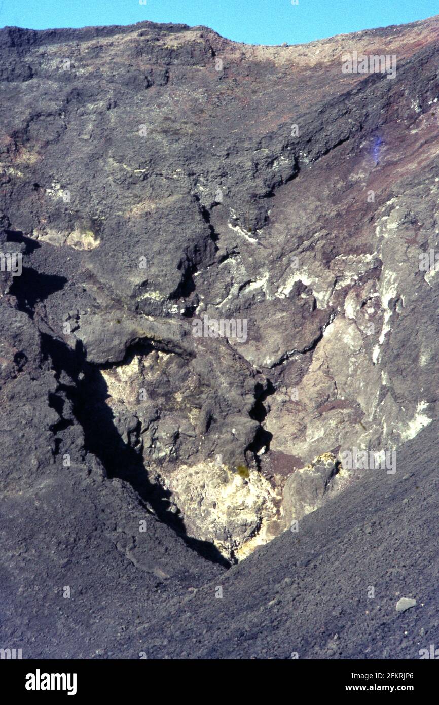 Cratere sud dell'Etna, Sicilia Foto Stock