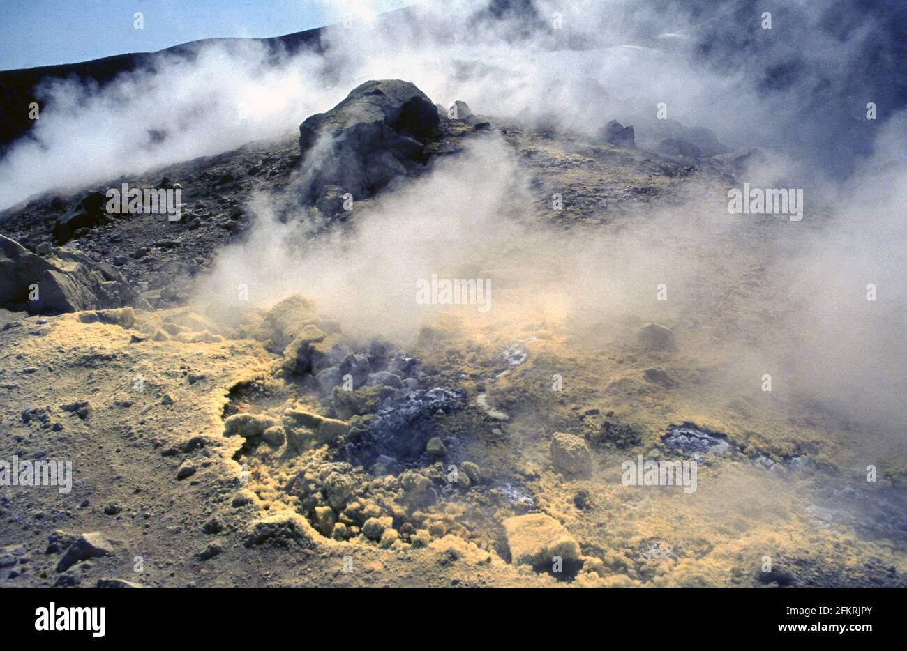 Cratere di Vulcano all'isola di Vulcano Foto Stock
