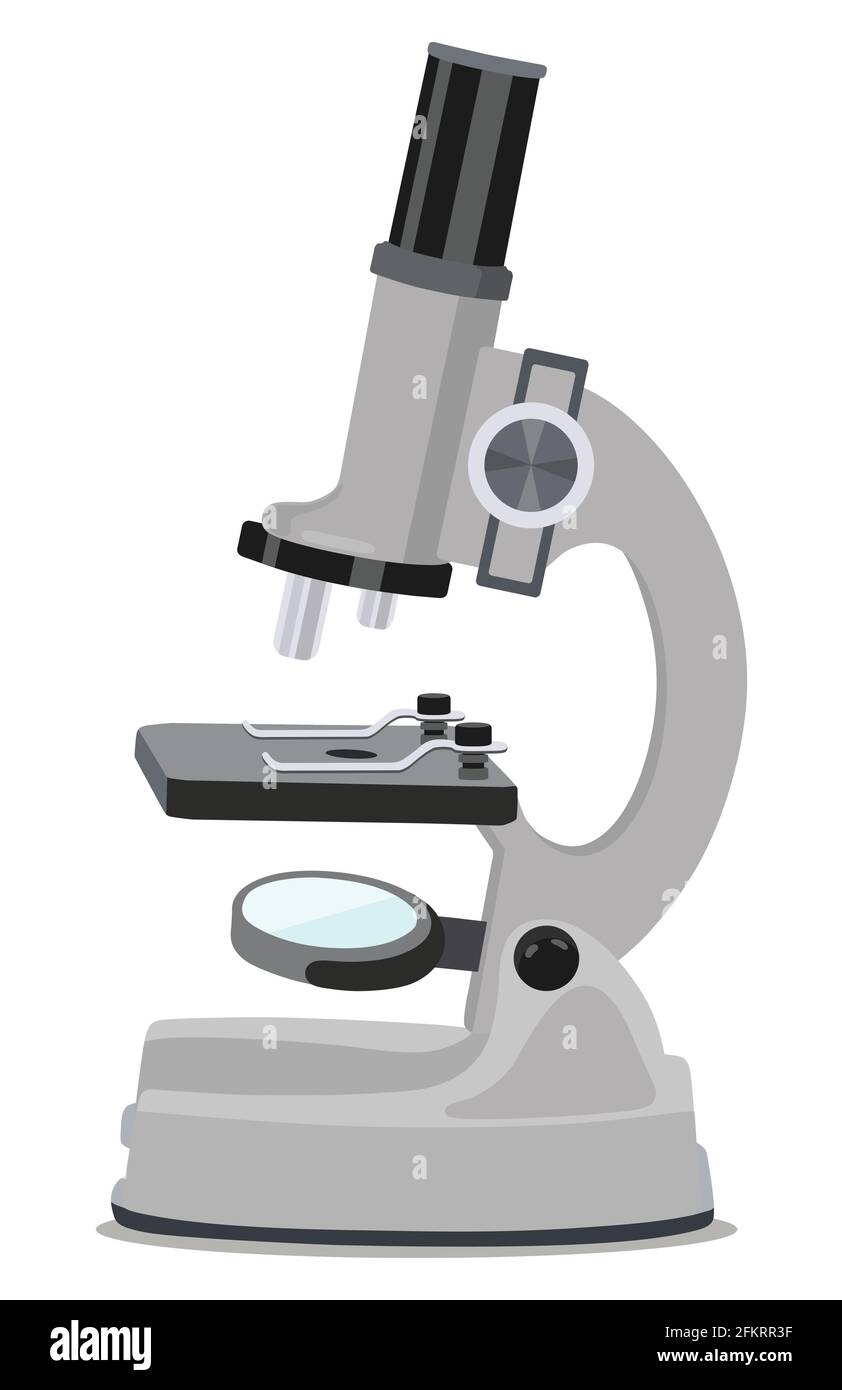 Immagine al microscopio per immagini ingrandite. Ottica. Illustrazione vettoriale Illustrazione Vettoriale