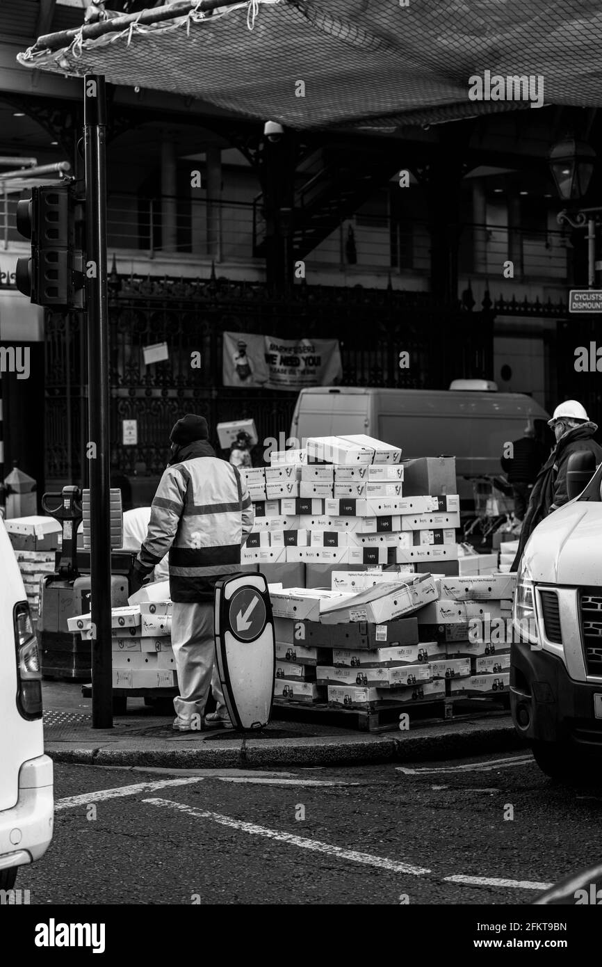 Intorno allo storico mercato di Smithfield Foto Stock