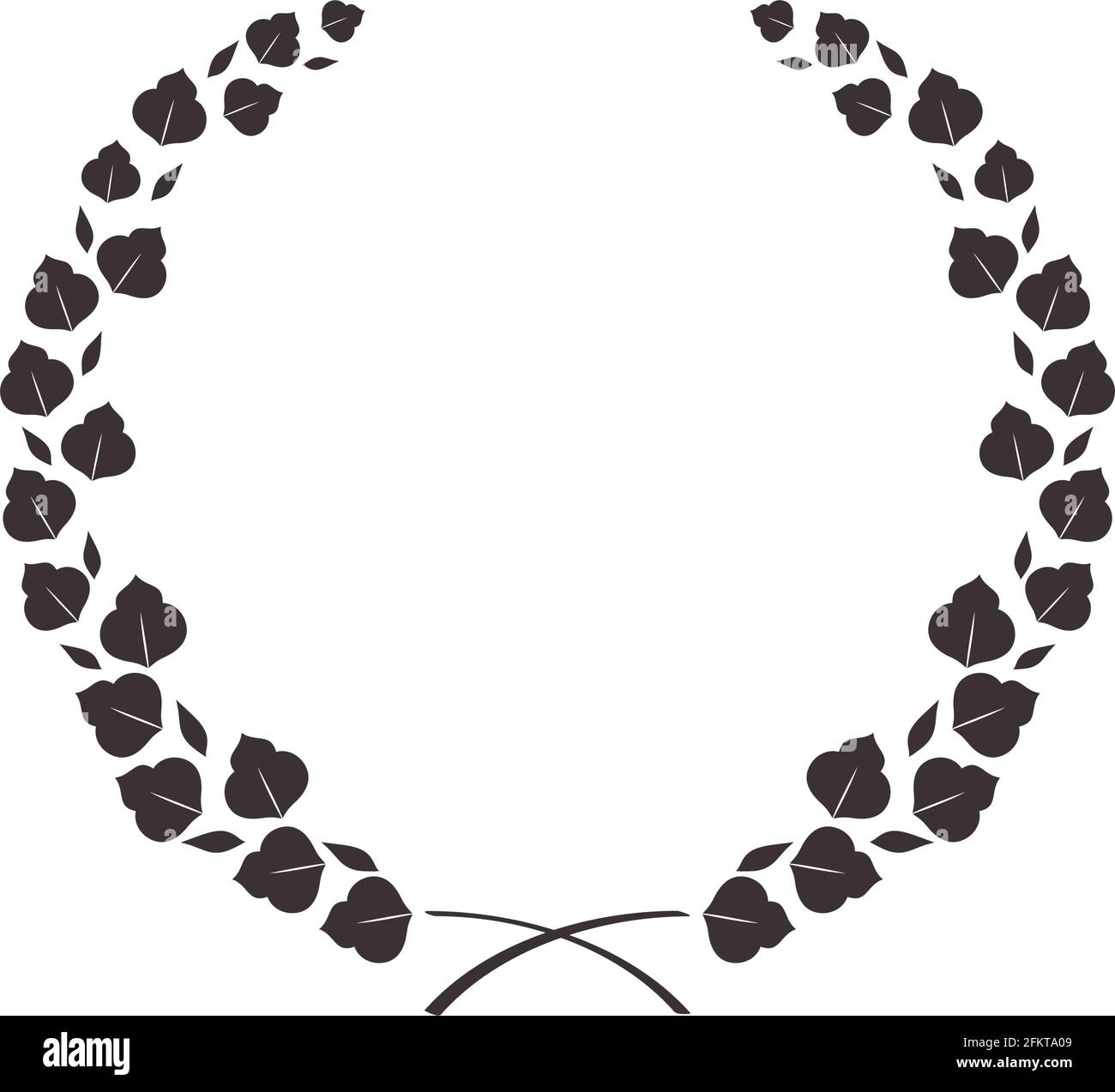 corona di alloro incrociata Illustrazione Vettoriale