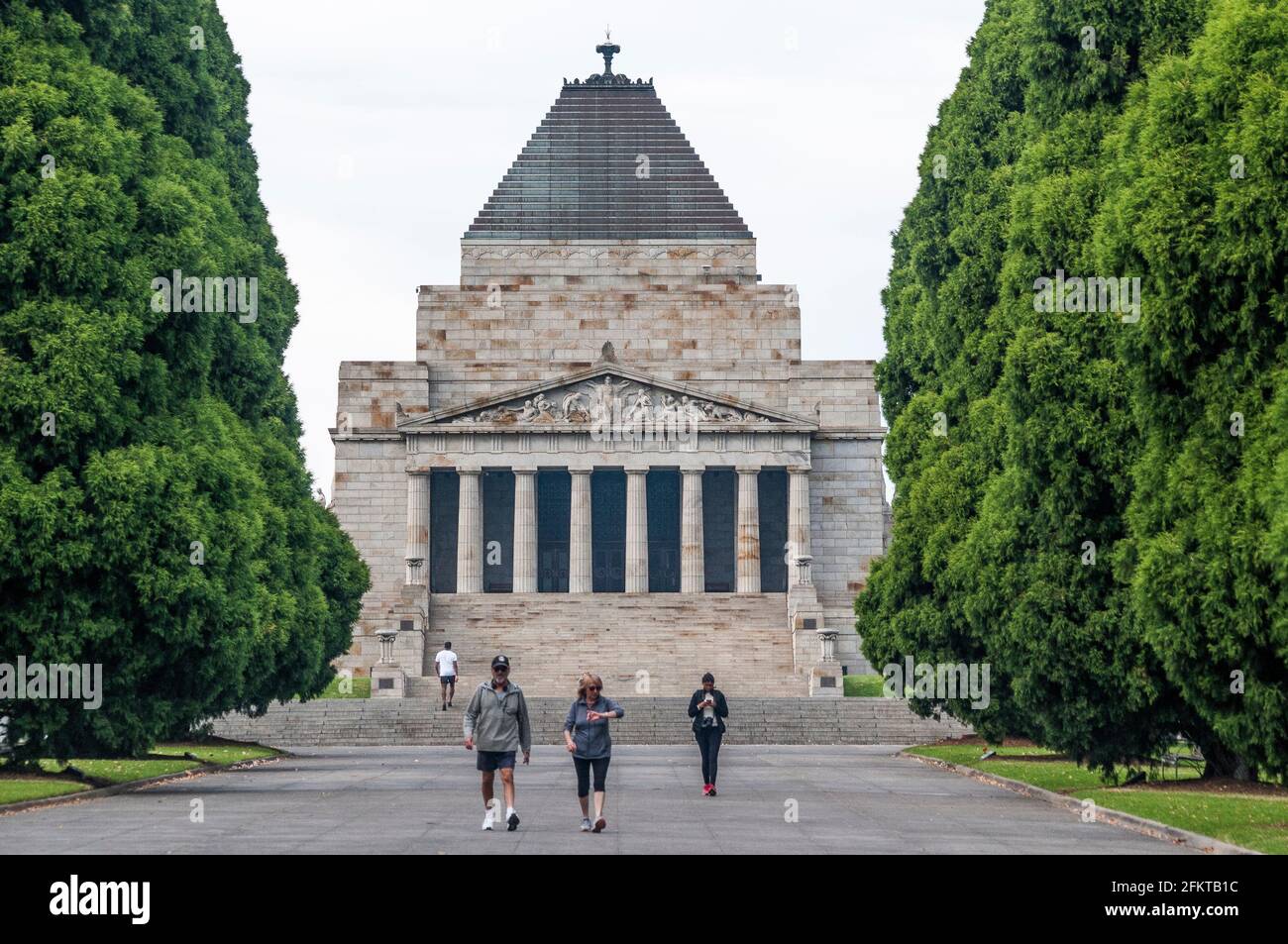 Memoriale di guerra del Santuario della memoria su Kings Domain, St Kilda Road, Melbourne, Australia Foto Stock