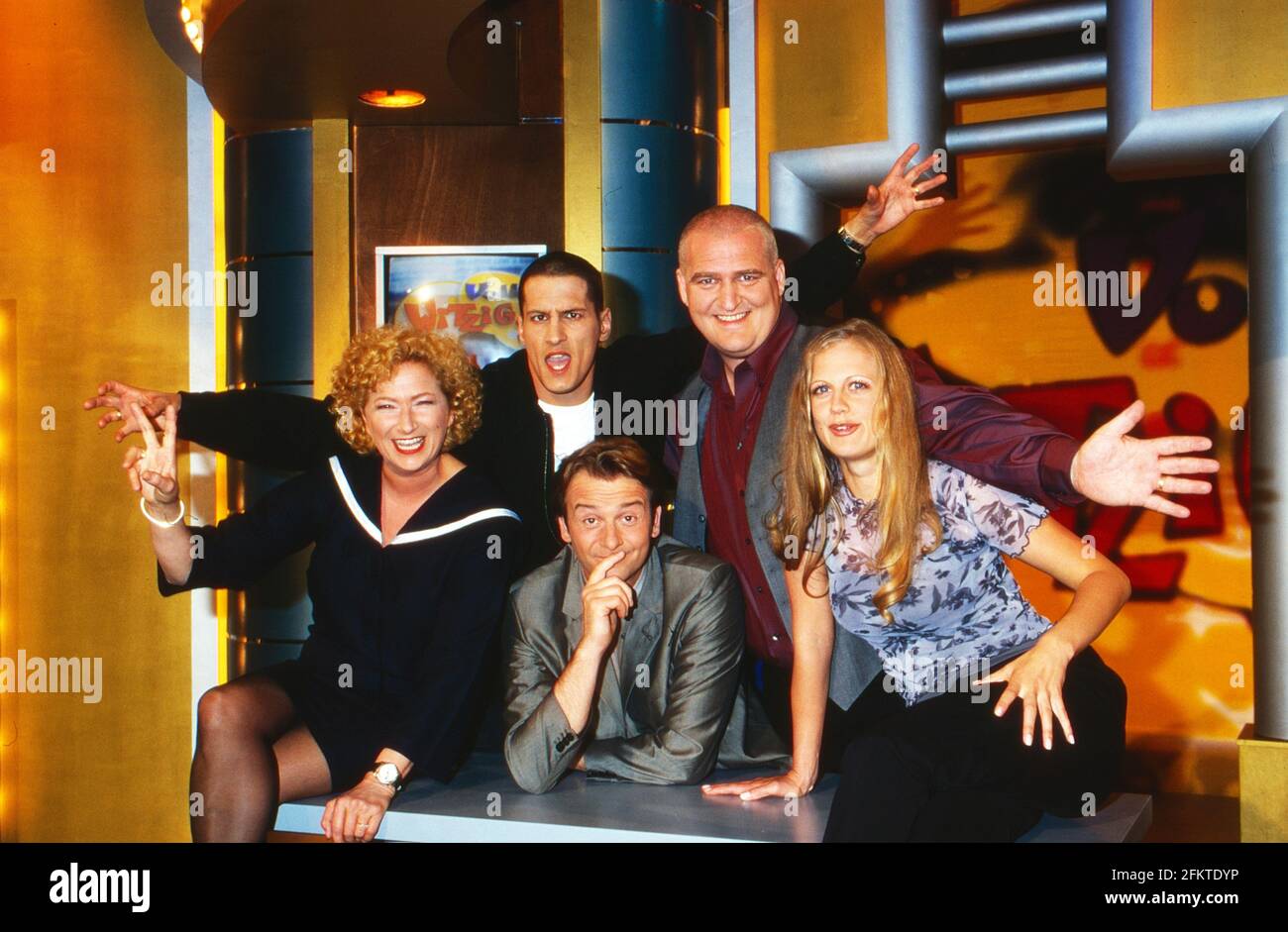 Voll witzig, Comedyreihe, Deutschland 1999, Team: Gabi Decker, Mirco Nontschew, Ralf Günther, Markus Maria Profiltich, Barbara Schöneberger Foto Stock
