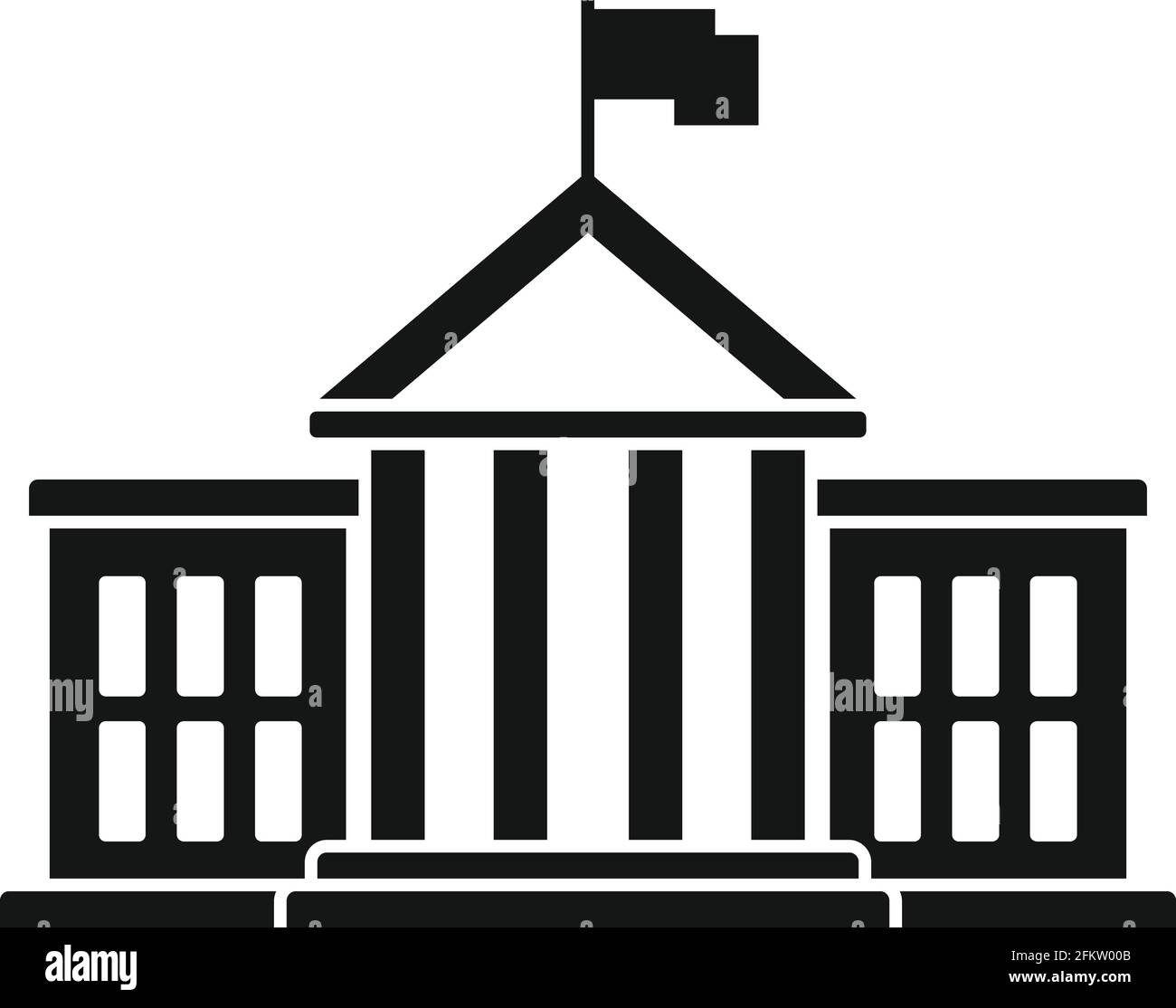 Unione europea icona del parlamento, stile semplice Illustrazione Vettoriale