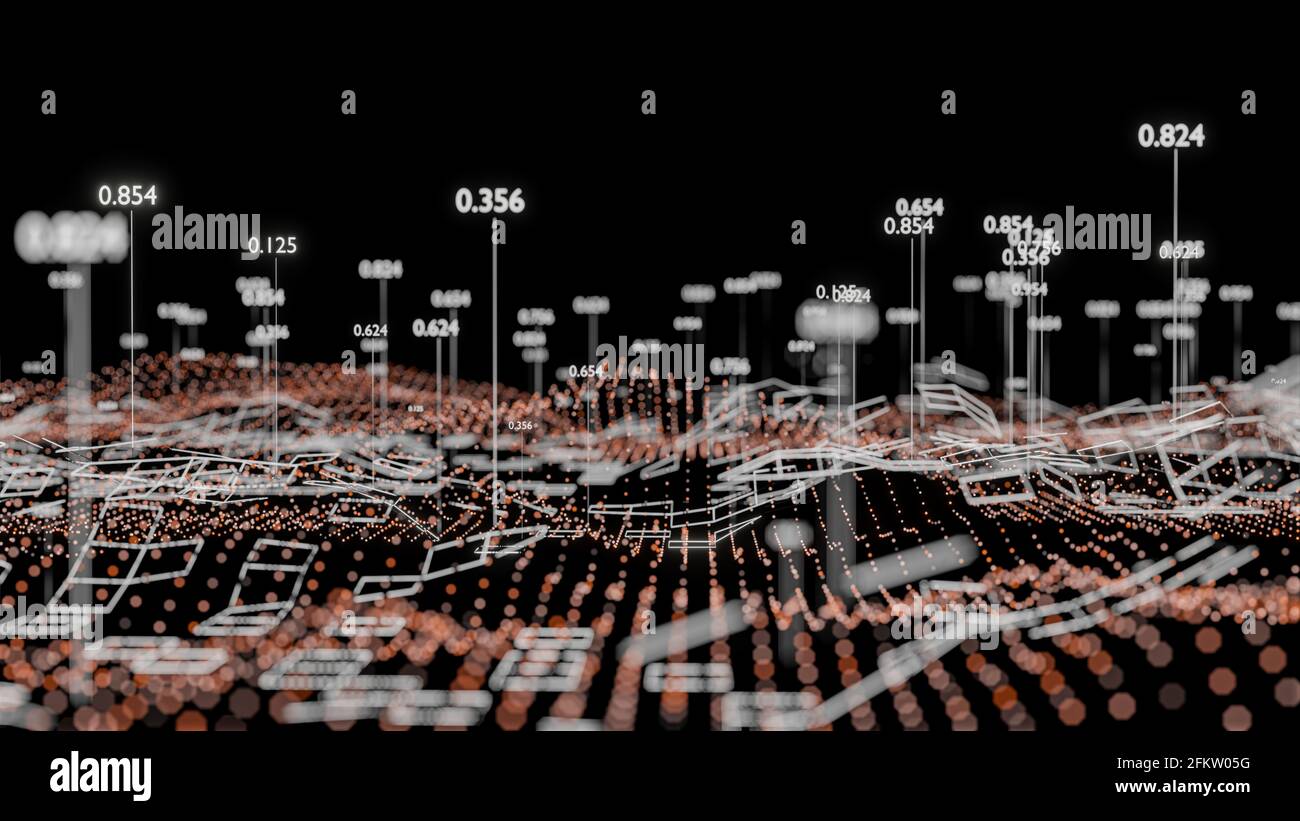 Visualizzazione dei big data. Struttura astratta Foto Stock