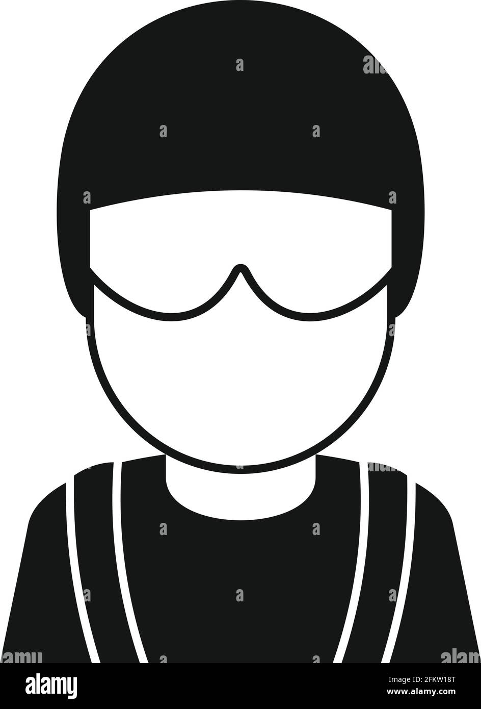 Icona avatar Skydiver, stile semplice Illustrazione Vettoriale
