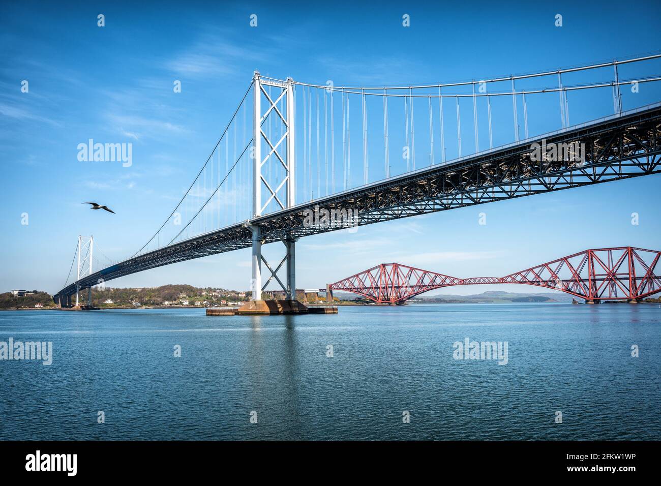 Forth Bridges, Queensferry, Scozia, Regno Unito Foto Stock