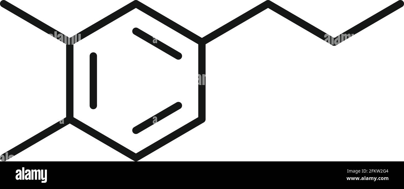 Icona chimica degli ormoni, stile del contorno Illustrazione Vettoriale