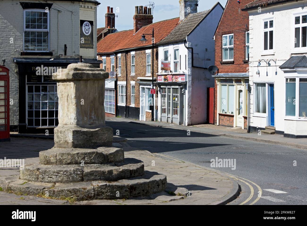 The Market Cross, Epworth, North Lincolnshire, Inghilterra Regno Unito Foto Stock
