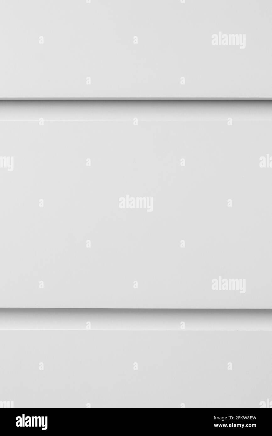 Cassetti di moderna cassettiera bianca, sfondo astratto Foto Stock