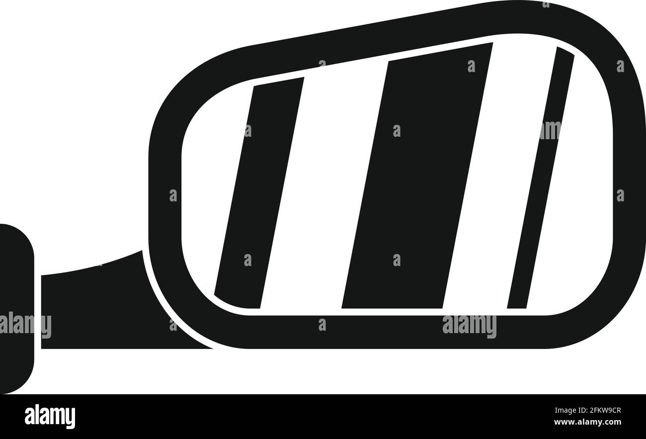 Icona dello specchietto retrovisore esterno per auto, stile semplice Illustrazione Vettoriale
