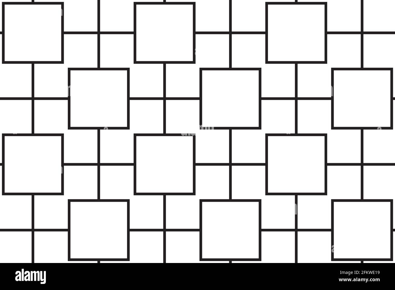 linea nera in stile contemporaneo, isolata su sfondo bianco. Illustrazione Vettoriale