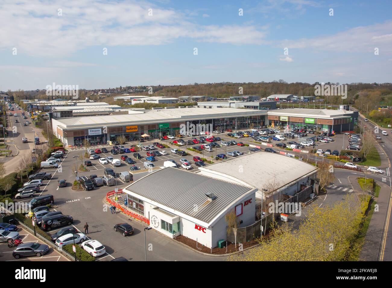 Fountains Retail Park, Tunbridge Wells Foto Stock