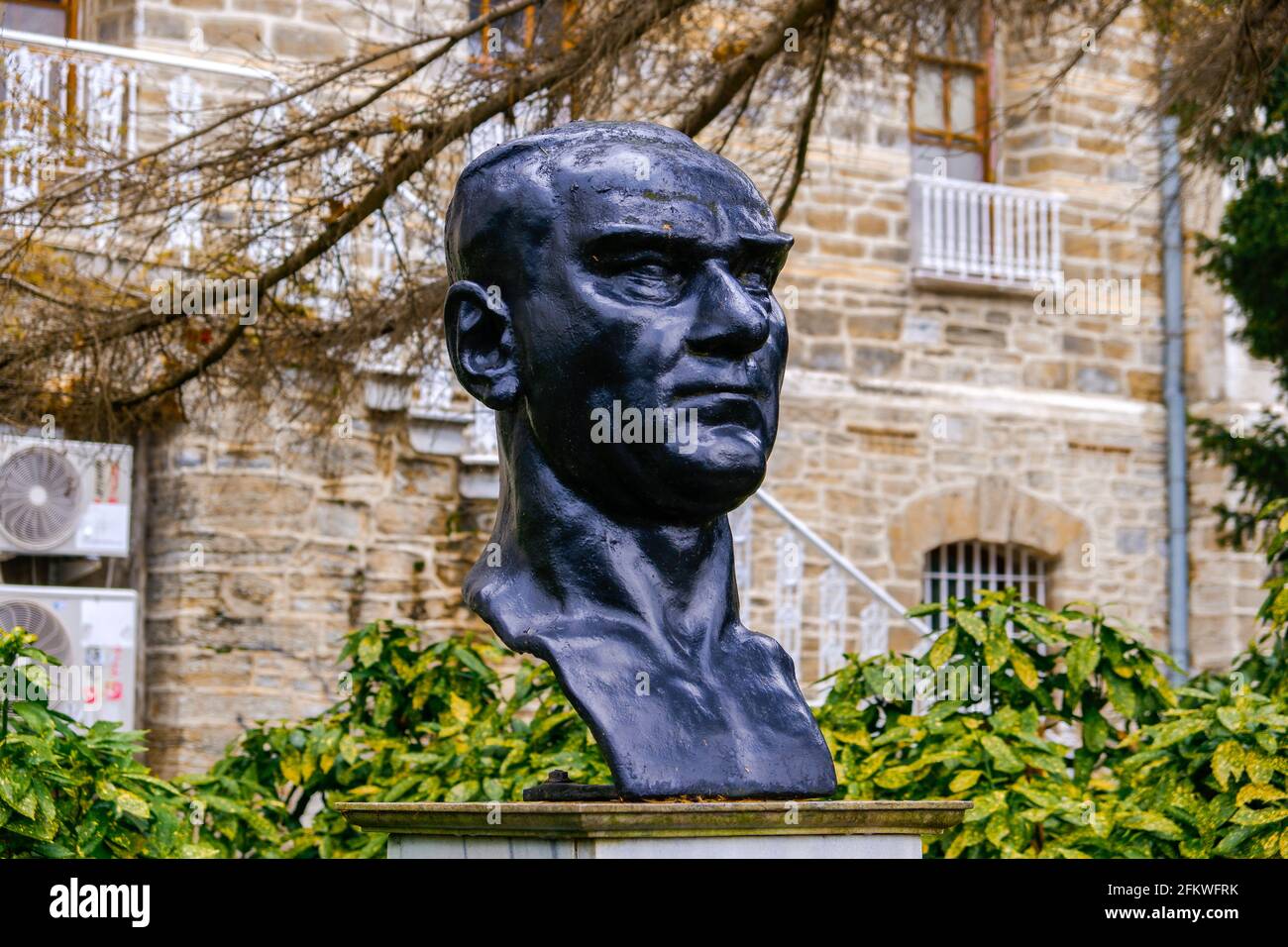 Busto di Mustafa Kemal Atatürk Foto Stock