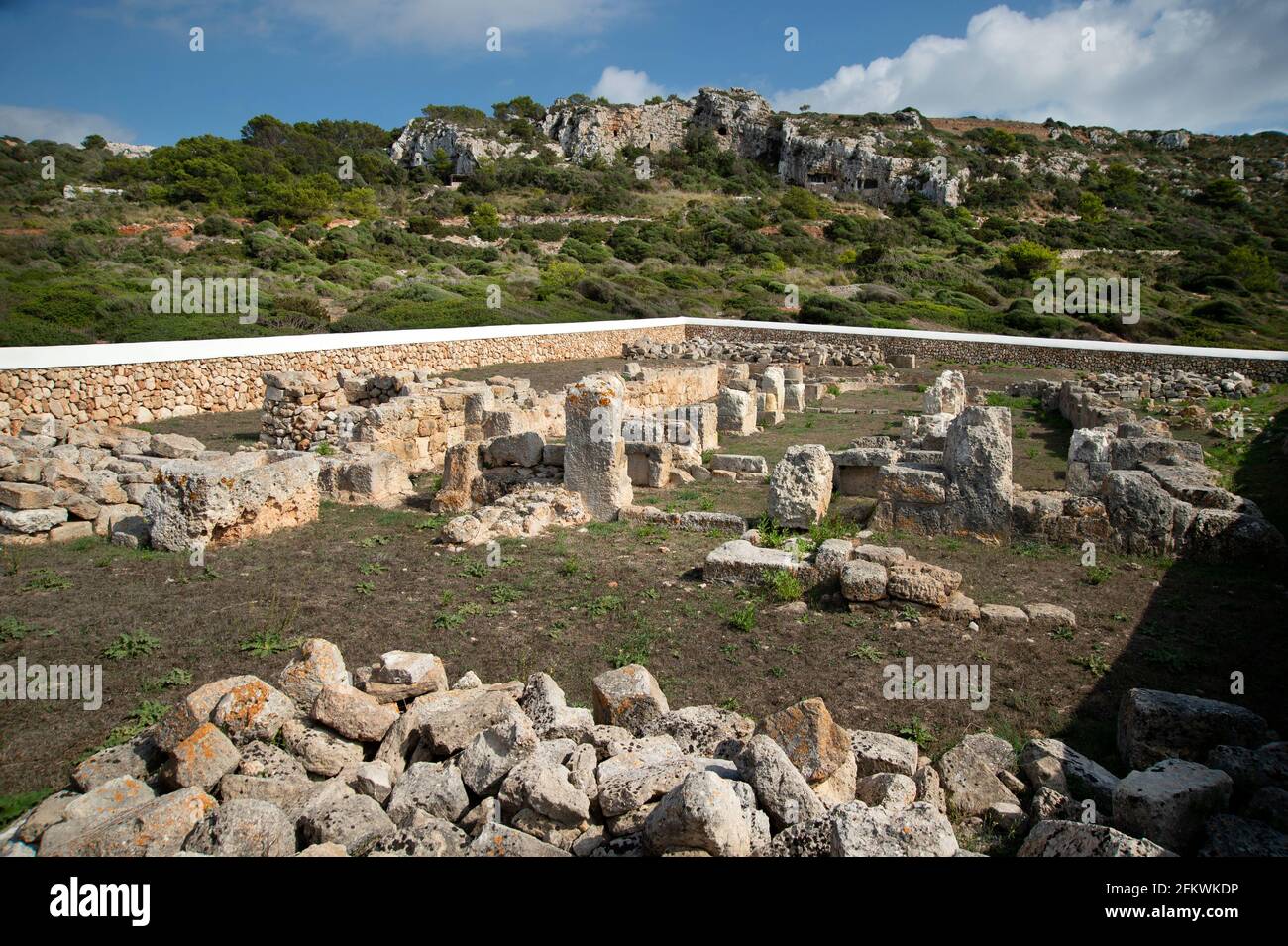 l'antica basilica paleocristiana a son bou resort menorca Foto Stock