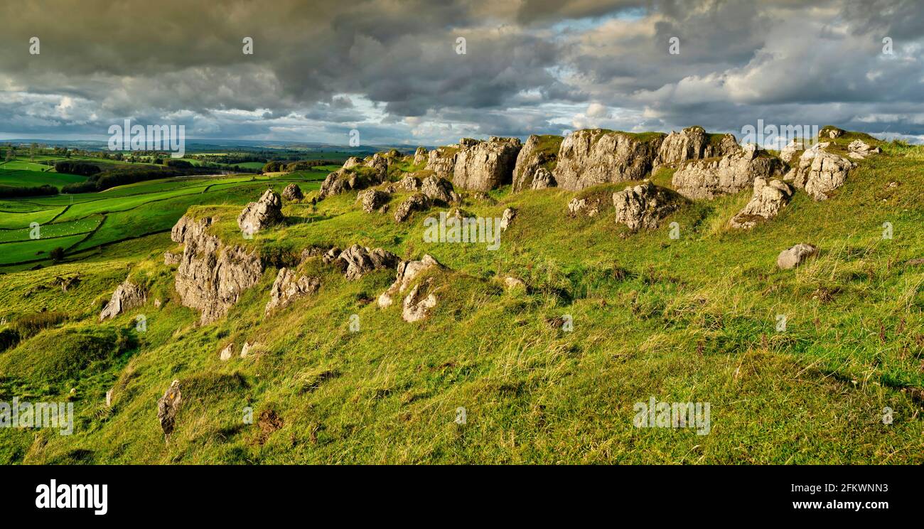 Toni autunnali a Harborough Rocks Foto Stock