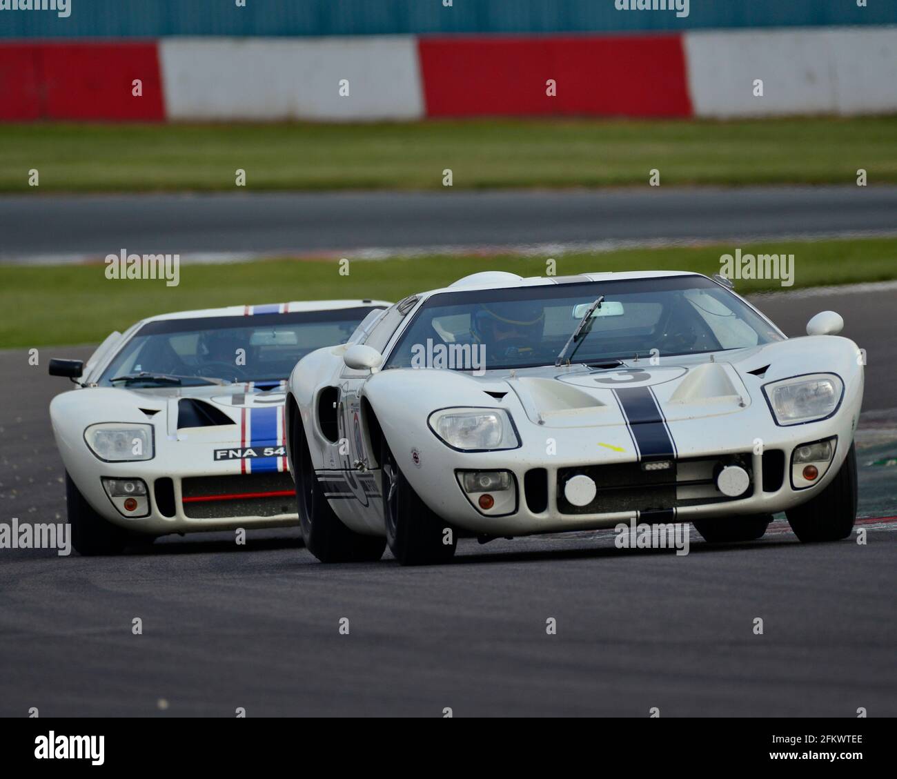 Tarek Mahmoud, Nigel Greensall, Andy Newall, James Hanson, Ford GT40, Amon Cup per GT40s, Donington Historic Festival, Donington Park, Inghilterra, maggio 20 Foto Stock