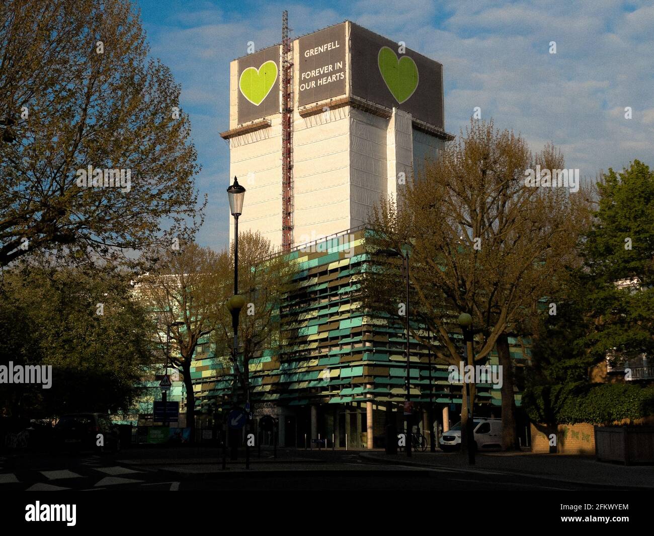 Grenfell Tower - North Kensington, Londra, Regno Unito Foto Stock