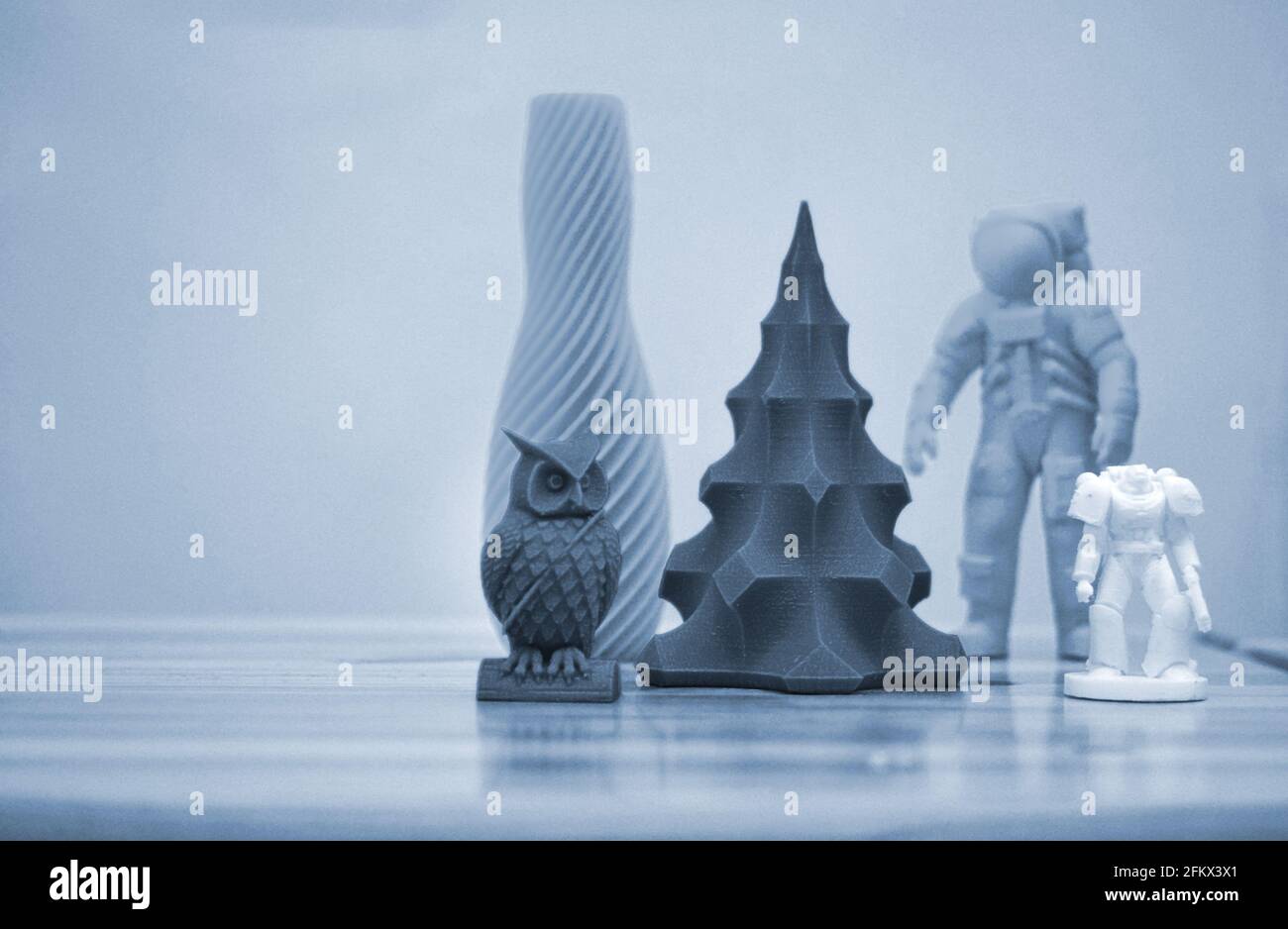 Modello stampato su stampante 3d. Tecnologia additiva moderna e progressiva Foto Stock