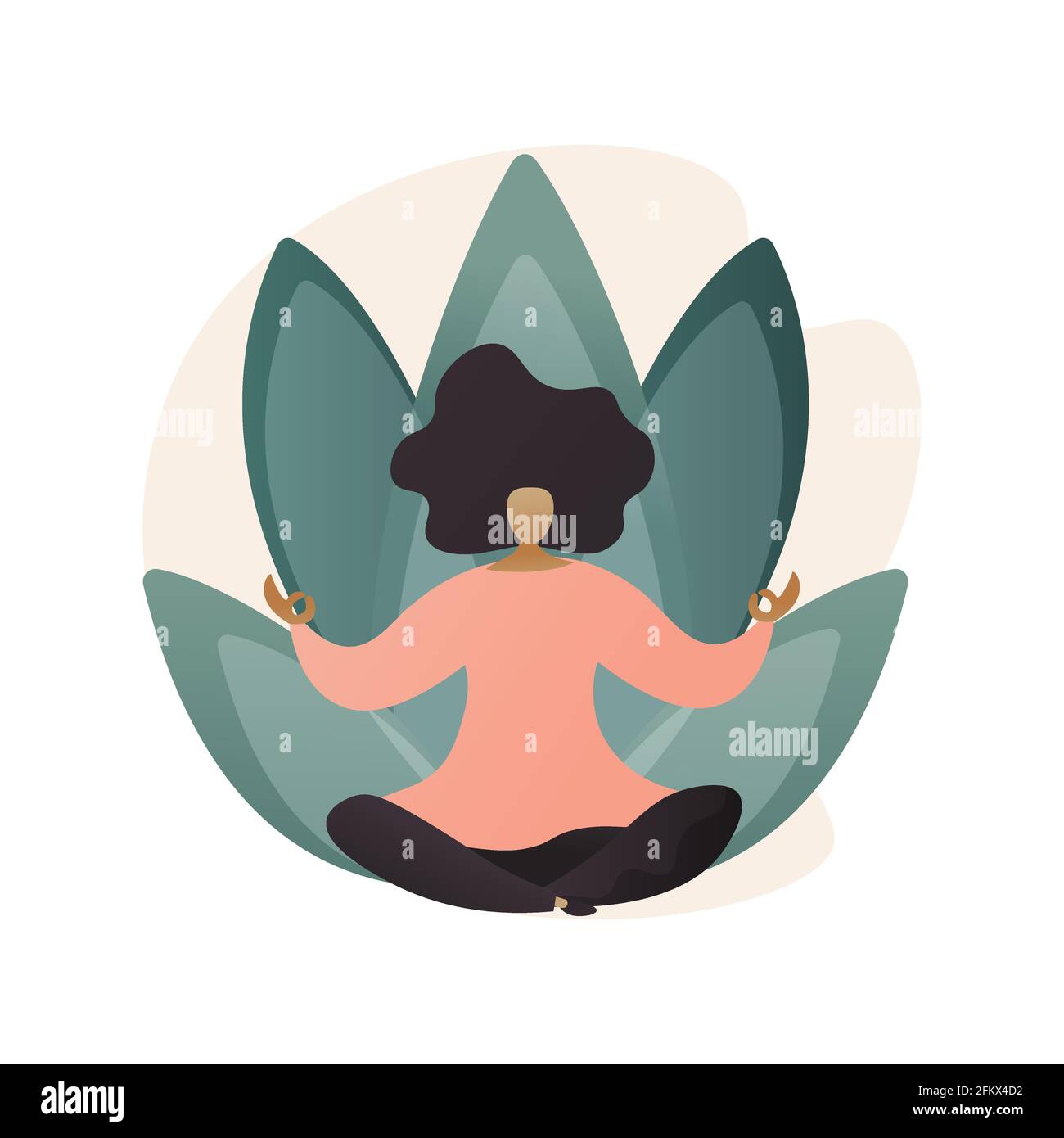 Illustrazione vettoriale del concetto astratto della scuola di yoga. Illustrazione Vettoriale