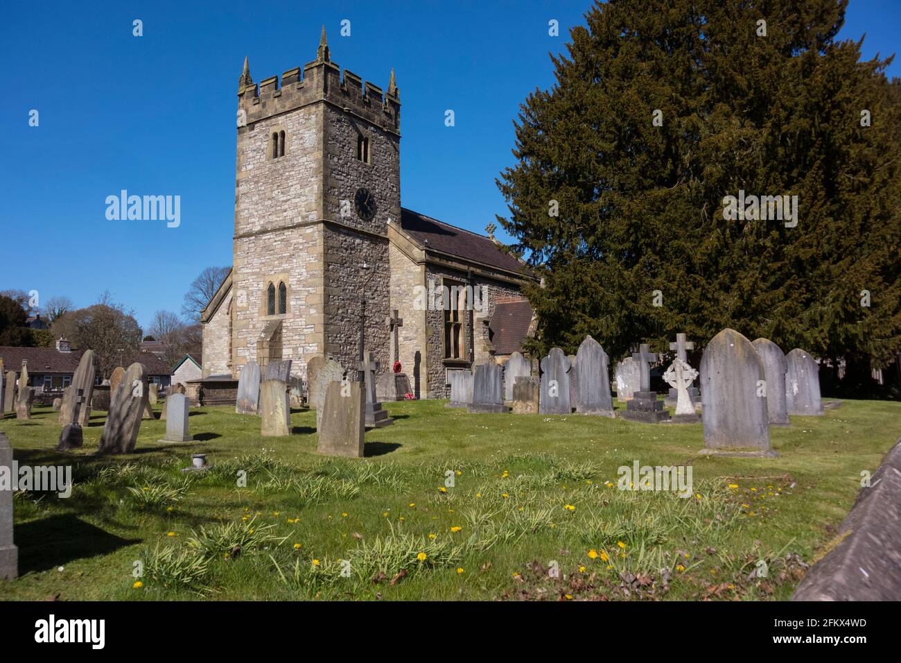 Ashford Parish Church, Ashford-in-the-Water, Derbyshire Foto Stock