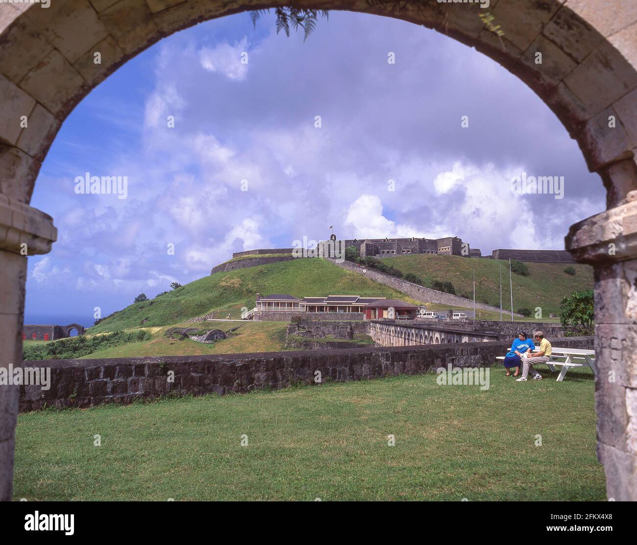 Brimstone Hill Fortress, St Kitts, St Kitts & Nevis, piccole Antille, Caraibi Foto Stock