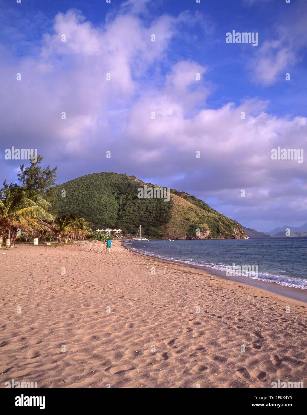 Frigate Bay Beach, St. Kitts, St. Kitts e Nevis, piccole Antille, Caraibi Foto Stock