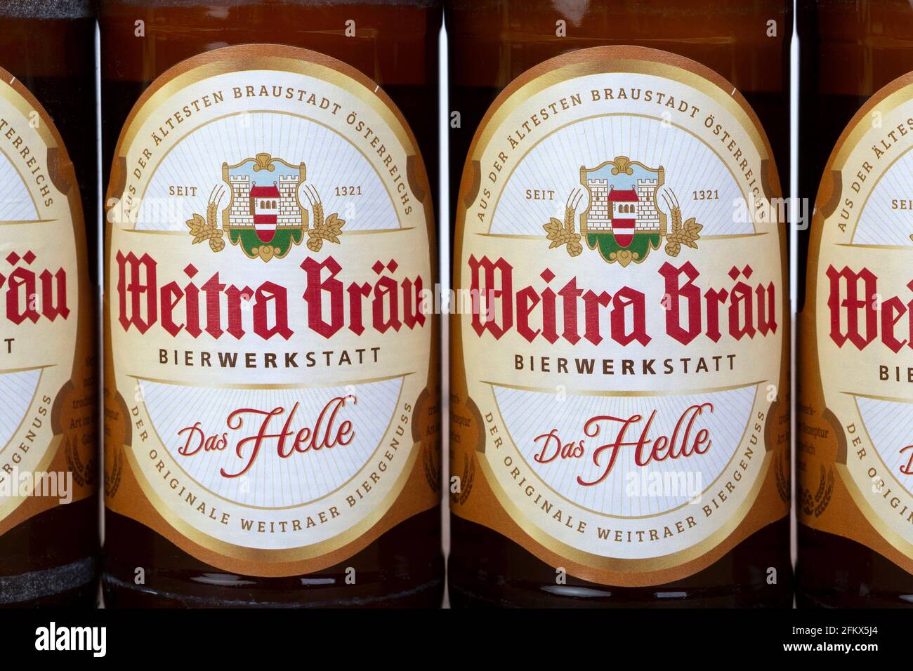 Weitra Bräu, birreria privata Weitra, Austria Foto Stock