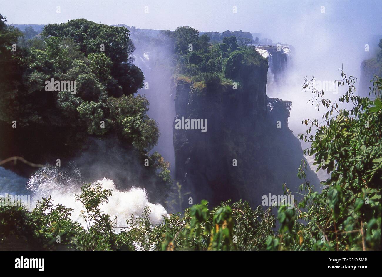 Victoria Falls (Mosi-oa-Tunya), Victoria Falls, Matabeleland, Zimbabwe Foto Stock