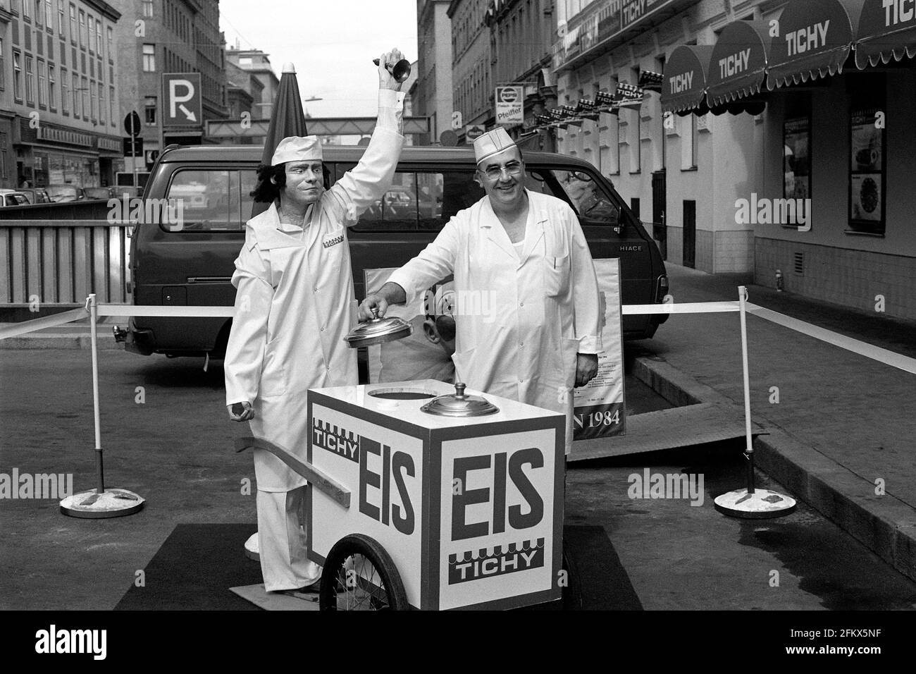 Kommerzialrat Kurt Tichy Ice Cream Producer, Archivio Foto Giugno 1985 Foto Stock