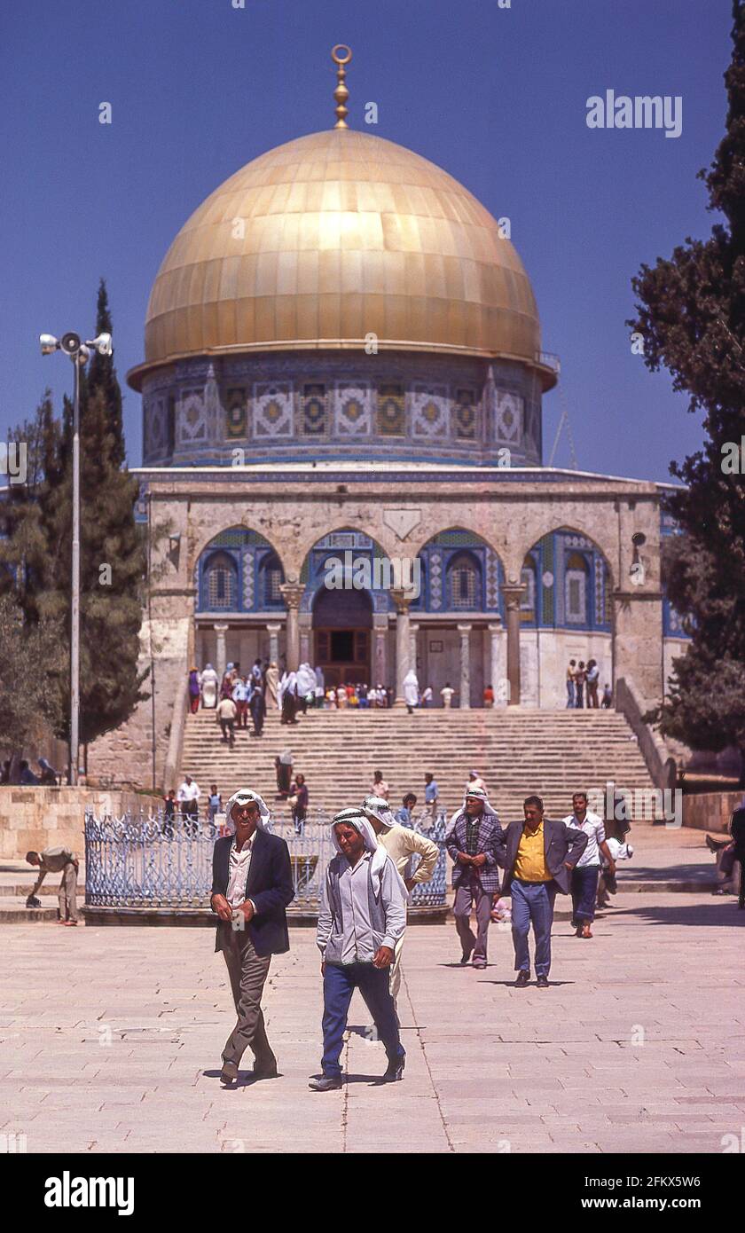 La cupola della roccia (Qubbat AS-Sakhra) sul Monte del Tempio, la Città Vecchia, Gerusalemme, Israele Foto Stock