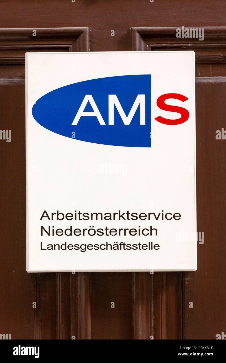 AMS, Ufficio regionale della bassa Austria, Austria Foto Stock