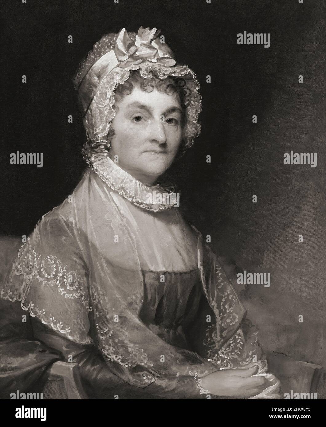 Abigail Adams, 1744 - 1818. Moglie del presidente John Adams e madre di John Quincy Adams. Dopo un lavoro di Gilbert Stuart. Foto Stock