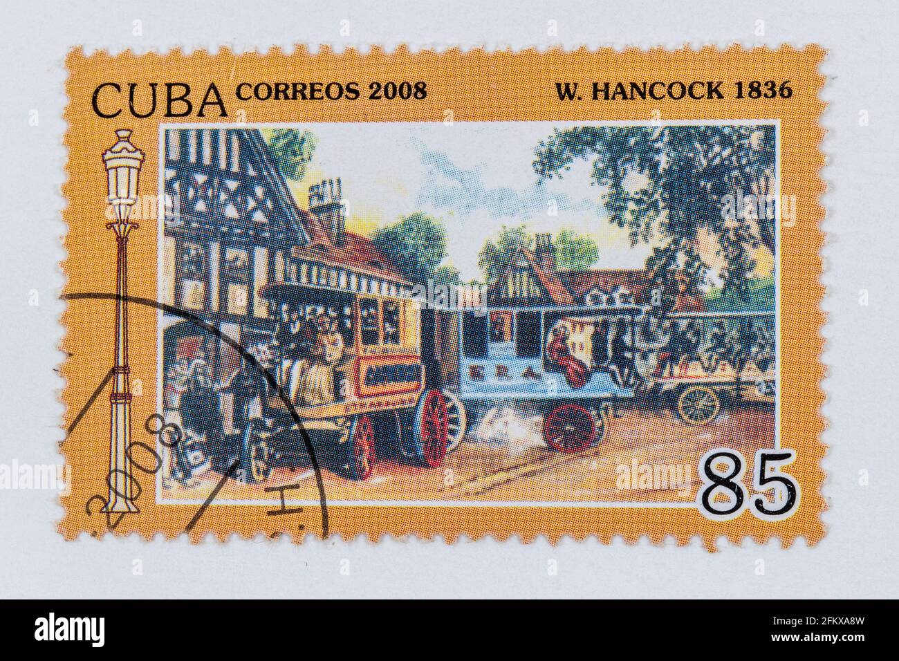 Francobollo Cuba Correos, Auto d'epoca serie Foto Stock