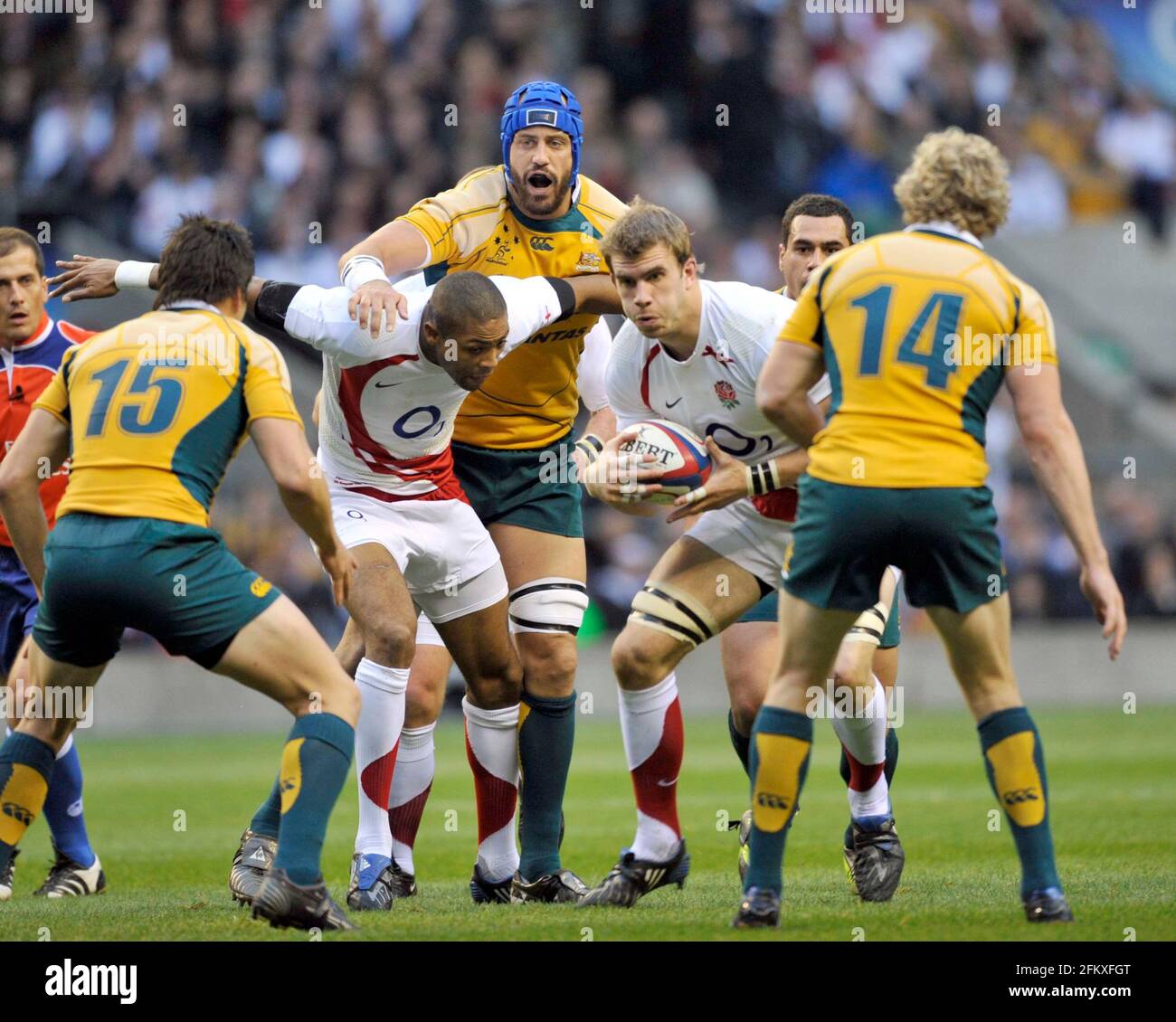 INGHILTERRA V AUSTRALIA A TWICKENHAM. 15/11/2008. IMMAGINE DAVID ASHDOWN Foto Stock