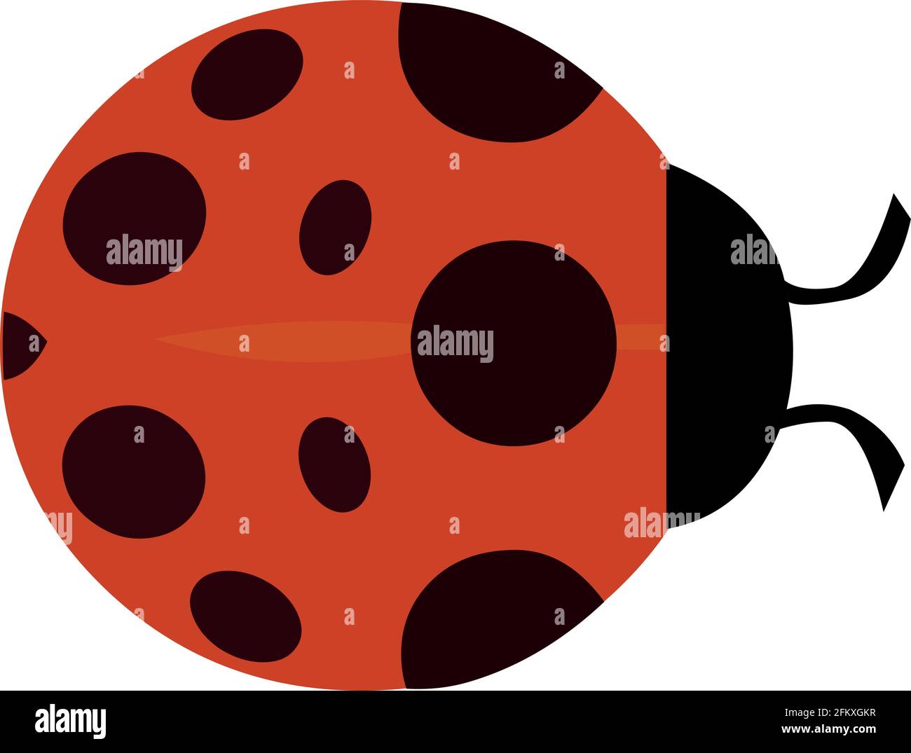 Illustrazione vettoriale di emoticon di un ladybug Illustrazione Vettoriale