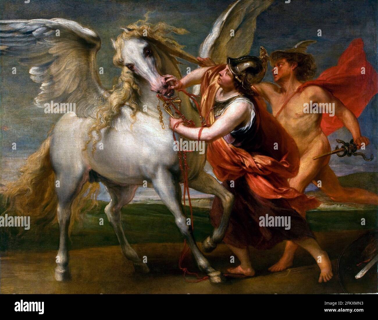 Pegasus. Dipinto di Jan Boeckhorst, olio su tela, 1634/1688 Foto Stock