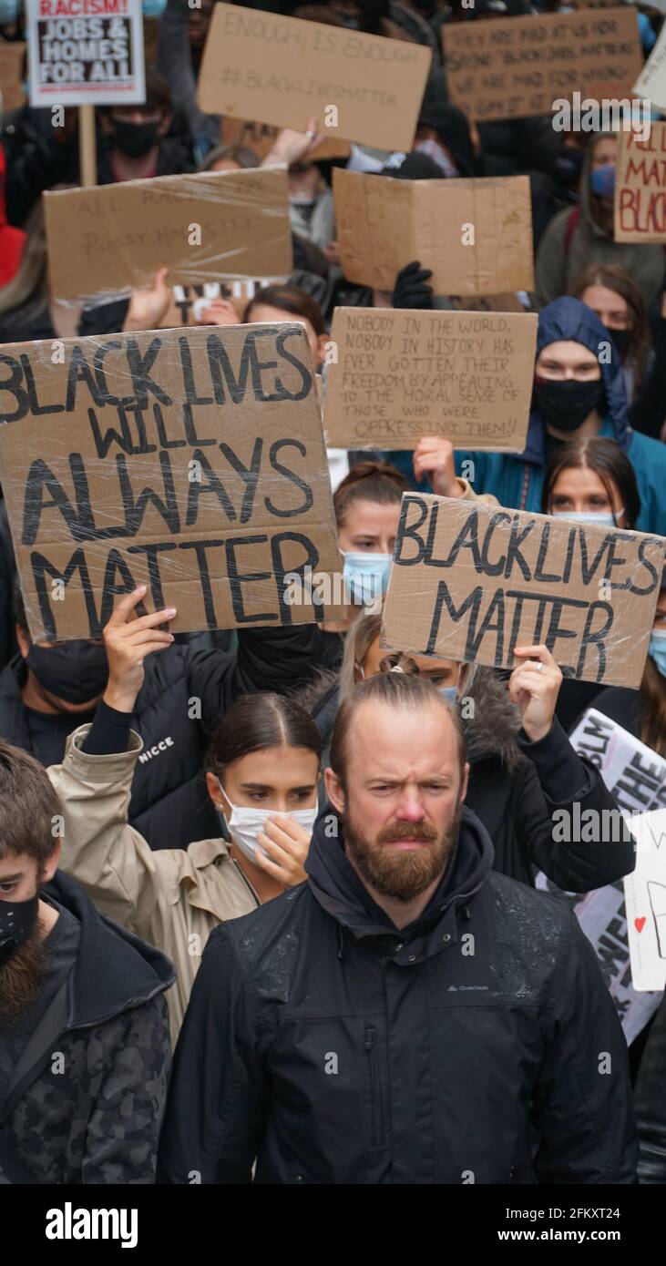Black Lives Matter - protesta BLM a Coventry UK, 7 giugno 2020 Foto Stock