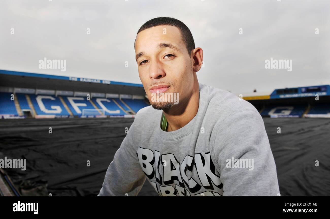 CURTIS WESTON DI GILLINGHAM FC. 1/1/2009. IMMAGINE DAVID ASHDOWN Foto Stock