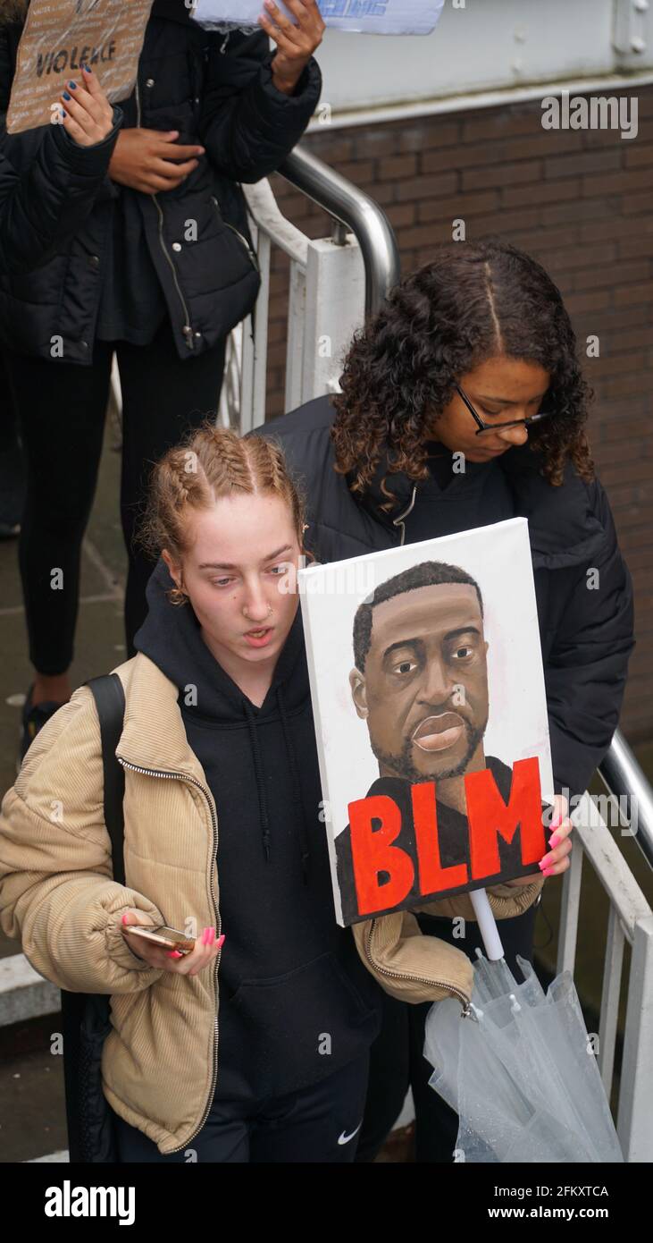 Black Lives Matter - protesta BLM a Coventry UK, 7 giugno 2020 Foto Stock