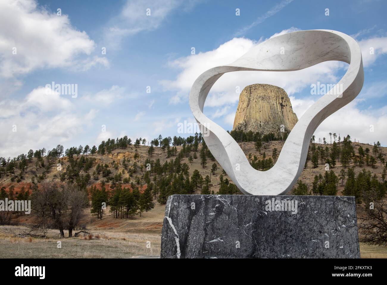 Devils Tower National Monument , Wyoming, USA Foto Stock