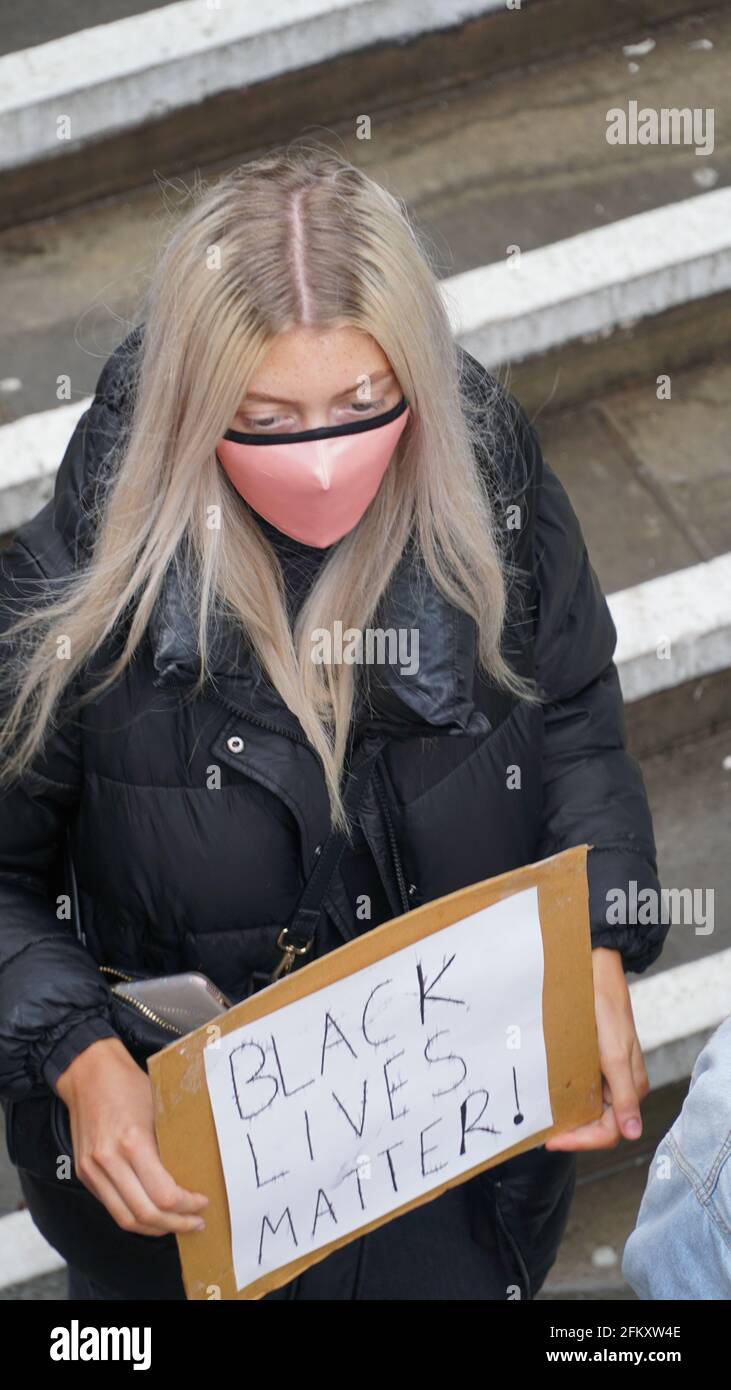 Black Lives Matter - protesta BLM a Coventry UK, 7 giugno 2020 Foto Stock