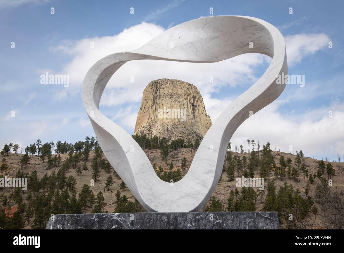 Devils Tower National Monument , Wyoming, USA Foto Stock