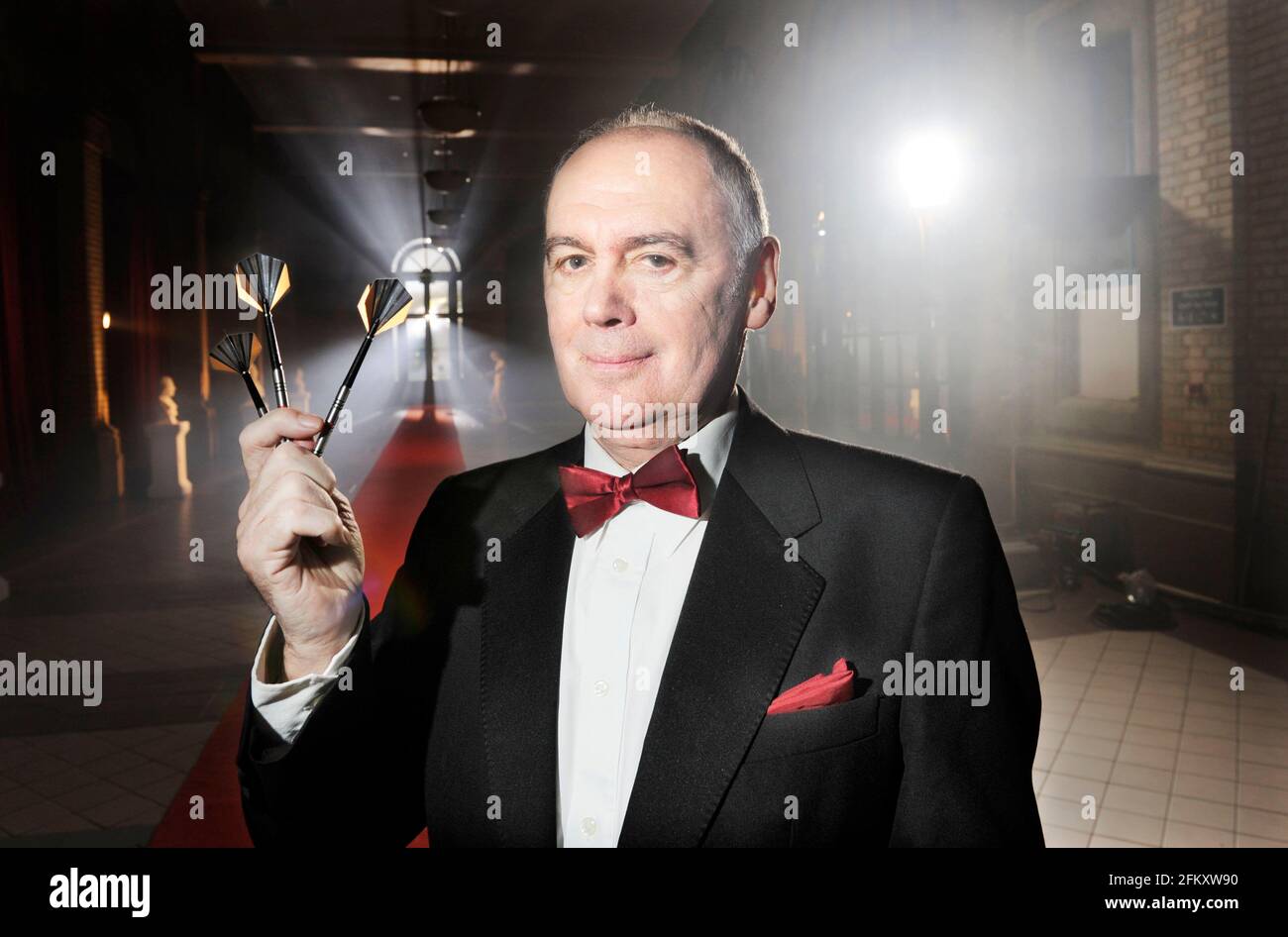 SID Waddell, commentatore di freccette Sky Sports . 2/12/2008. IMMAGINE DAVID ASHDOWN Foto Stock