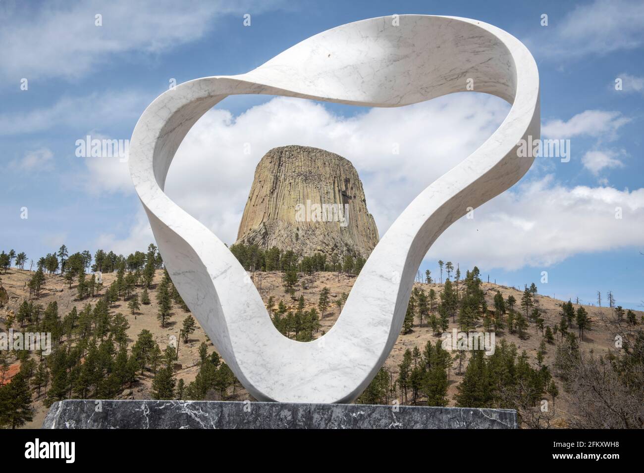 Devils Tower National Monument , Wyoming, USA Foto Stock