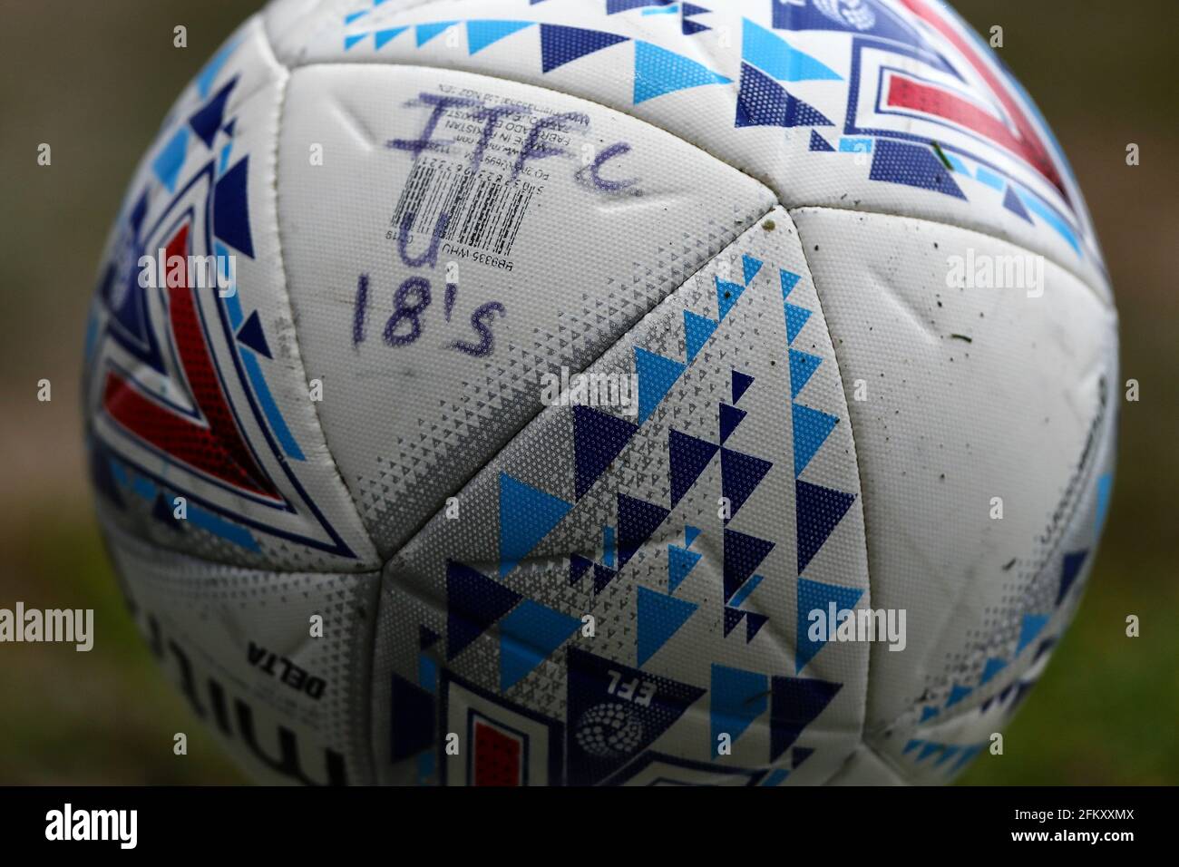 The Mitre Delta, Official match ball of the EFL - Ipswich Town U18 contro Sheffield United U18, fa Youth Cup, Portman Road, Ipswich, UK - 30 aprile 2021 Foto Stock