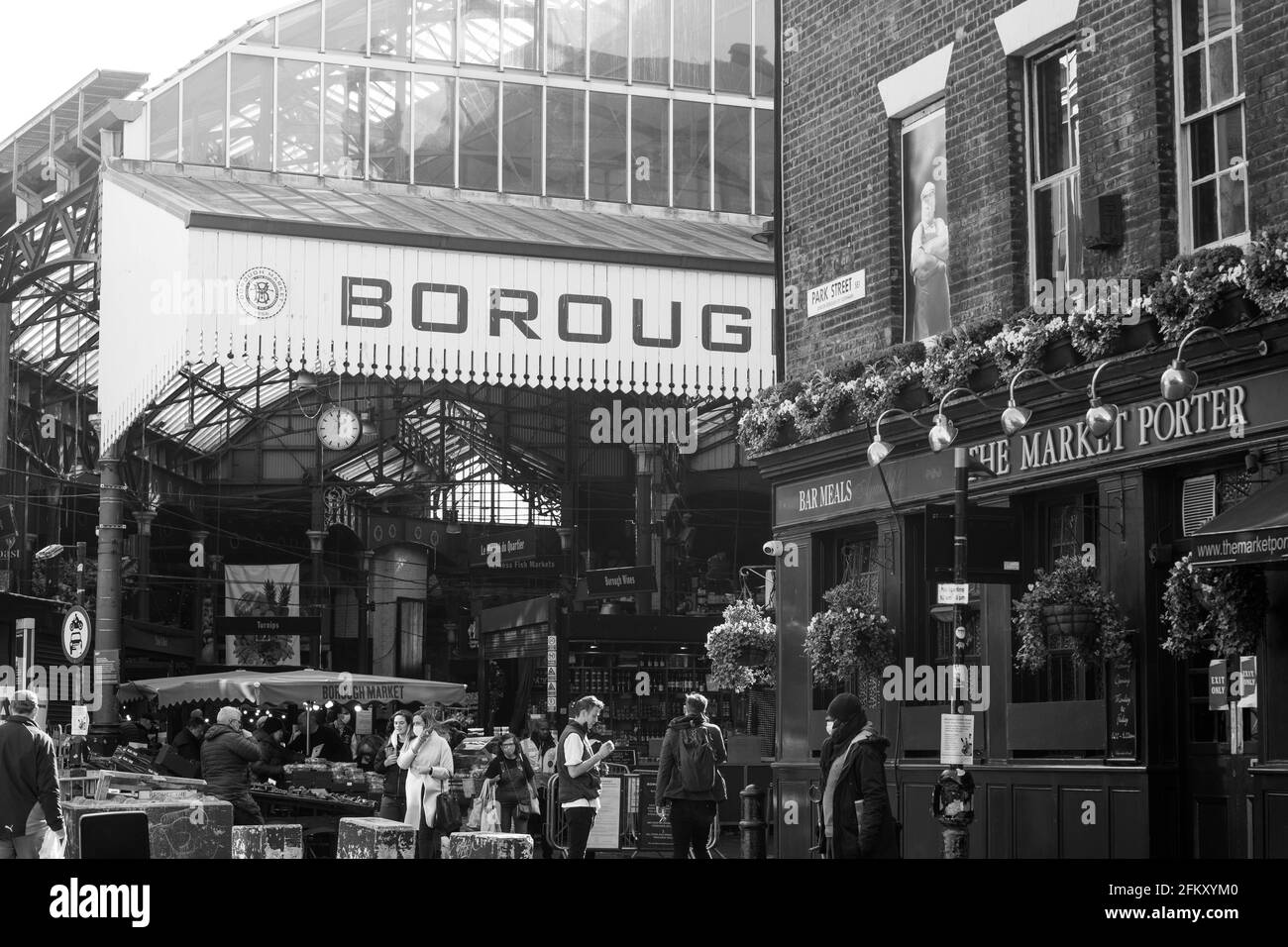 London Bridge e Borough Market Foto Stock
