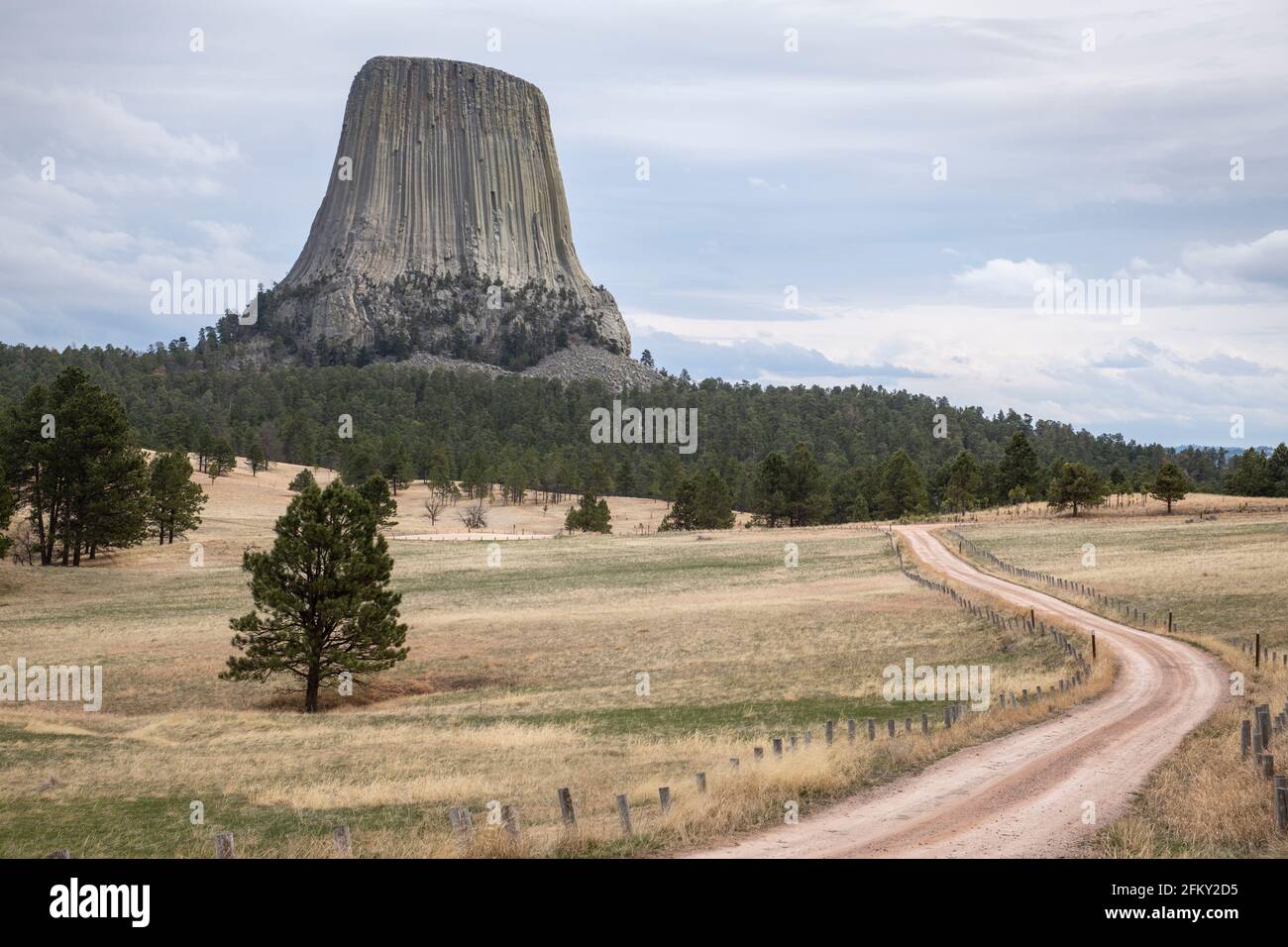 Devils Tower National Monument , Wyoming, USA Foto Stock